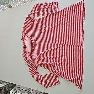 Anthropologie Left of Center stripped thin soft long sleeve top size l